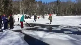2016 Thompson Pond Ice Harvest in South Bristol