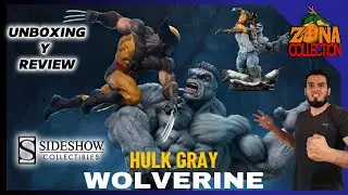 &iexcl;&Eacute;pico duelo! Hulk Gris vs Wolverine &ndash; Unboxing brutal de Sideshow Collectibles, en Espa&ntilde;ol.