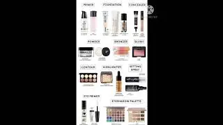 makeup products and there name.