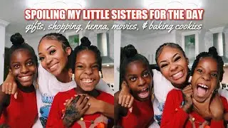 SPOILING MY LITTLE SISTERS FOR A DAY | SHOPPING, FOOD, MOVIES, HENNA, & BAKING | VLOGMAS DAY 6