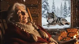 Extreme Winter Night ASMR Survival with an Elderly Woman and a Wolf