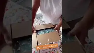 Smelling my books for the first time ☺️