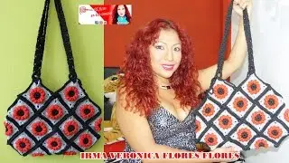 COMO TEJER UNA CARTERA FÁCIL Y DIVERTIDA CON GRAMMYS SQUARE PASO A PASO