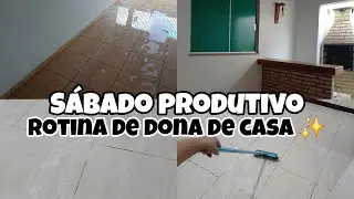 Joguei &aacute;gua e sab&atilde;o pra esfregar tudo | Rotina de s&aacute;bado bem produtiva 