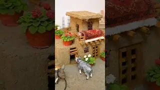build🏘      ​#miniature​#tinyhouse​#mudhouse​#minihouse​#miniatureconstruction​#clayart​#DIYcrafts​#