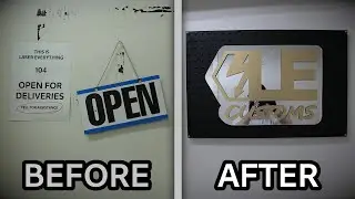 Mirror Acrylic Rowmark Shop Entrance Sign - Adhesive Issues