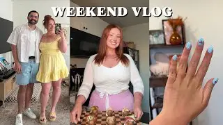 cozy weekend vlog: nails at home, grocery haul, everyday makeup routine