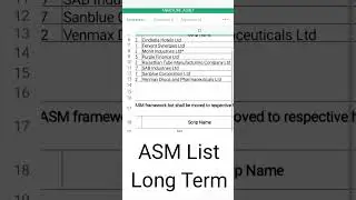 ASM List Update Today: Long Term News #stocktime #asmnews #asmlistupdatetoday #financialmarket