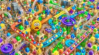 Marble Run Race ASMR Rollercoaster Calm Harmony Hidden Within Spirals and Loops of Chaos