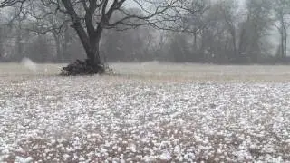 EXCLUSIVE! GOLF BALL SIZED HAIL HITS Nocona, Texas 3/26/09