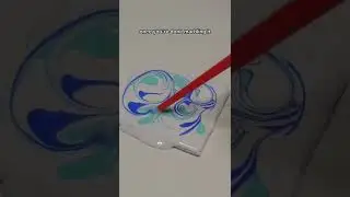 Простая и эстетичная идея абстрактного искусства с капельным мрамором 💡 #шорты