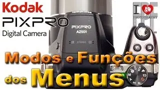 Kodak PIXPRO AZ501 - Review - Manual de Instruções - Menus e Funções da Câmara