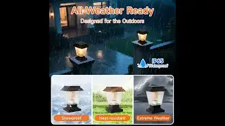 Solar Post Light with Remote Control Review | Waterproof LED Pillar Light for Garden & Patio