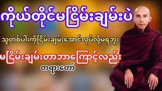 ကိုယ်တိုင်မငြိမ်းချမ်ဒပဲသူတစ်ပါဒကိုငြိမ်းချမ်းအောင်လုပ်လို့မရဘူး(သစ္စာရွှေစည်ဆရာတော်)