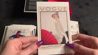 Asmr whispered look at Vogue postcards