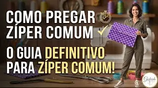 📌DIY Como pregar zíper comum fácil rápido_Costura fácil Passo a Passo para iniciante Gisleide Novelo