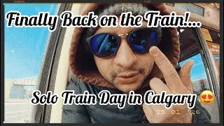 Train ride in canada🇨🇦😄 | Exploring Calgary by Train 🇨🇦