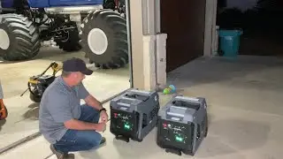 Cummins Onan 4500 generators paralleled, runtime, and load test on 50 amp