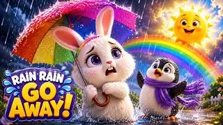 Rain Rain Go Away 🌧️ | Toffee, Iggi & Drago&rsquo;s Fun Rainy Adventure for Kids!#nurseryrhymes #kidssongs
