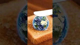 A tiny Earth into a smooth planetary spread. Quiet, surreal ASMR. #asmr #oddlysatisfying #shorts
