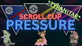 В турнире PokemonGo команда Shadow Tyranitar Gastrodon Mandibuzz в рамках Большой лиги Scroll Cup...