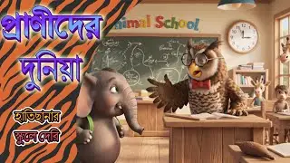 প্রাণীদের দুনিয়া|মজার ছোটগল্প|হাতিছানার স্কুলে দেরি|Animal world| Funny story| baby elephant is late