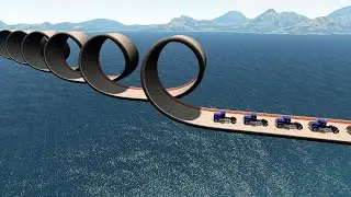 Cars Vs Loop Bridge #1 - BeamNG Drive