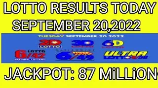 #SEPTEMBER 20,2022 LOTTO RESULTS TODAY,#9:00P.M.