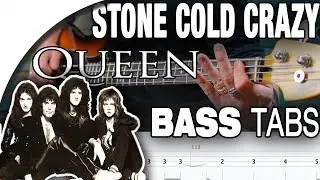Queen - Stone Cold Crazy | Bass Cover With Tabs in the Video