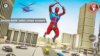 Flying Robot Rope Hero - Vegas Crime City Gangster - Spider Robot Games