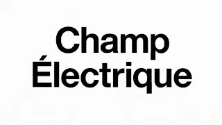 Champ &Eacute;lectrique Question 1