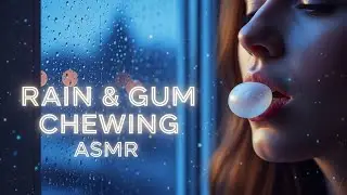 Soothing ASMR Rainfall with Chewing Gum Sounds for Sleep