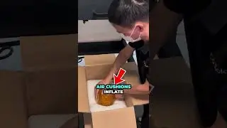 Fragile Glass? Watch This Perfect Packaging Hack! #FragilePacking #AirCushionTech #fyp #Amazing