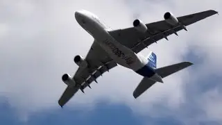 Stunning A380 Display Demo Over Farnborough Airshow 2016