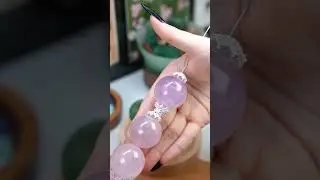 Pink Crystal Week Day 2 🌸 Dreamy Rose Quartz Beads#crystals #beads #asmr #handmade #diy