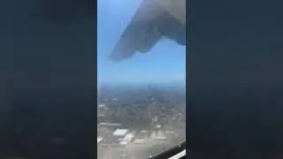 Dirty plane flies over Atlantic Ocean