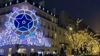 Paris - Illuminations de No&euml;l 2025 - Avenue Montaigne - Boutique Dior