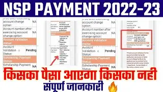NSP Scholarship Payment 2022-23 | Account Validation N/A | New Token No Generate Ministry mail 💌