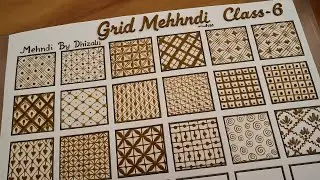 Latest mehndi grid || box mehndi class 6 || Henna classes || tips & tricks || Basic Mehndi classes