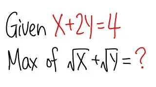Calculus 1: Given x+2y=4, find the max of sqrt(x)+sqrt(y)