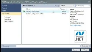 Visual Studio - The name ConfigurationManager does not exist in the current context