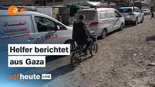 Wie geht es in Gaza weiter? Sanitäter berichtet von den ersten Krankentransporten  | ZDFheute live