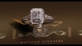 #61931 | T0.50ct/C0.28ct | Emerald Double Halo Diamond Engagement Ring | Set in 18ct White Gold
