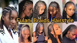 Flawless Fulani Braids Hairstyles for Black Women | Flip Over Fulani Braids with Curls
