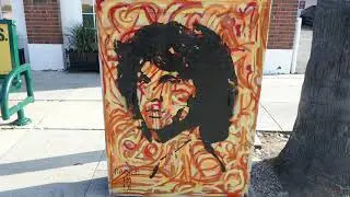 The Doors Jim Morrison Street Art Mural Sunset Blvd Los Angeles California USA September 21, 2023