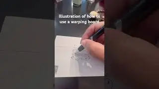 Warping board explained as a drawing