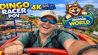 The Best RIDE Dingo Racer 4k POV Aussie  World Theme Park  QLD Sunshine Coasts Best theme park Vlog