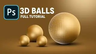 How to Design 3D Golden Balls in Adobe Photoshop | Adobe Photoshop Tutorial #adobephotoshop #ai