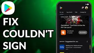 How To Fix Couldn't Sign In Error Of Google Play Store