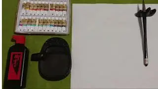 mat&eacute;riel de peinture asiatique traditionnelle ou mat&eacute;riel de peinture orientale traditionnelle.